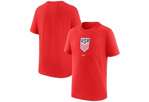Nike United States USA WC World Cup 2022 Crest Shirt - Speed Red
