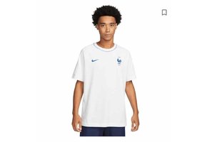 Nike France WC World Cup 2022 Travel Tee Shirt Top - White/Blue Void