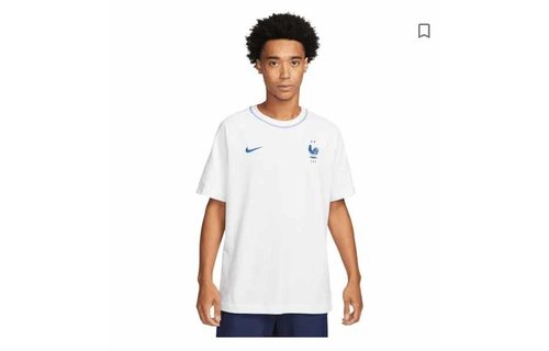 Nike France WC World Cup 2022 Travel Tee Shirt Top - White/Blue Void