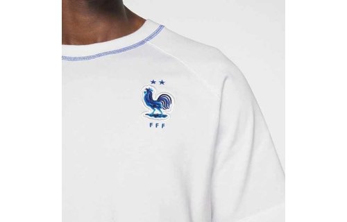 Nike France WC World Cup 2022 Travel Tee Shirt Top - White/Blue Void