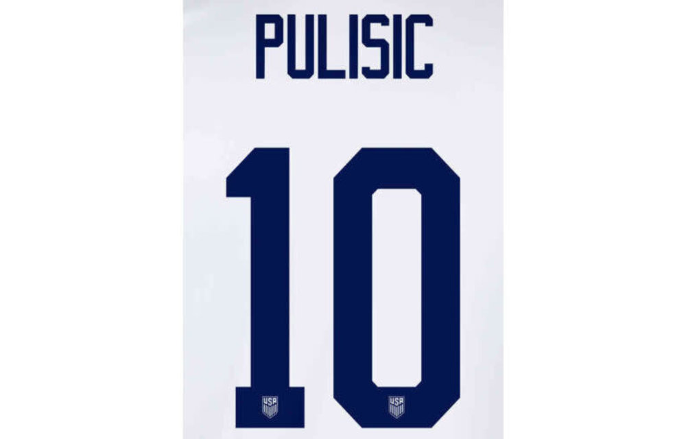 Pulisic # 10 USA United States WC 2022 Home Nameset