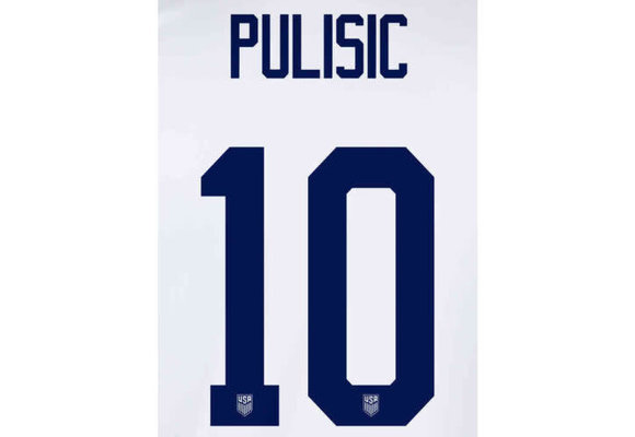 Pulisic # 10 USA United States WC 2022 Home Nameset