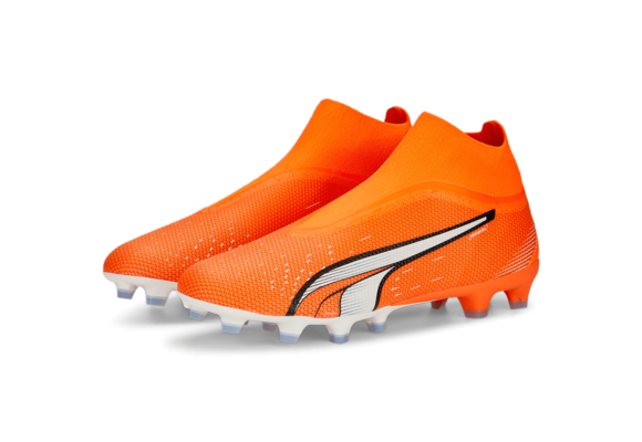 Puma Ultra Match + LL Laceless FG/AG - Orange/White/Blue Glimmer