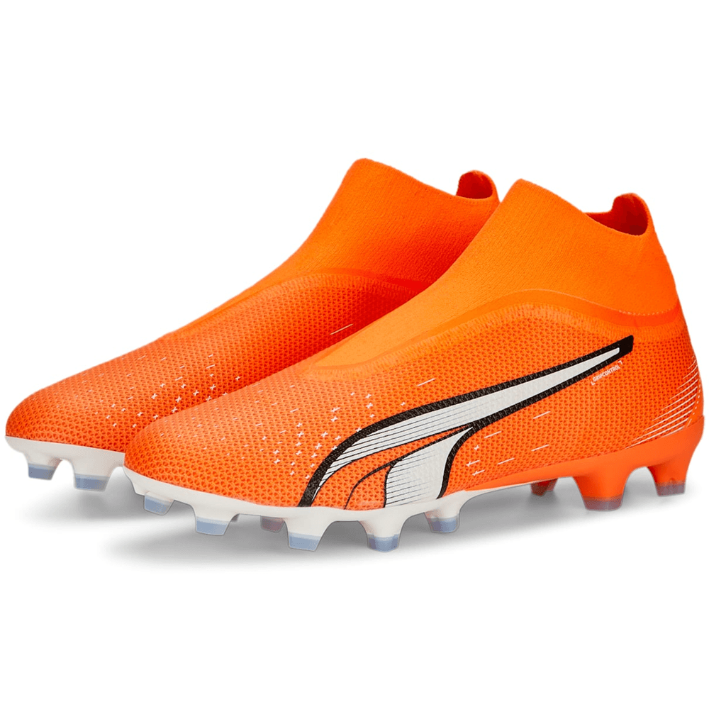 Puma Ultra Match + LL Laceless FG/AG - Orange/White/Blue Glimmer