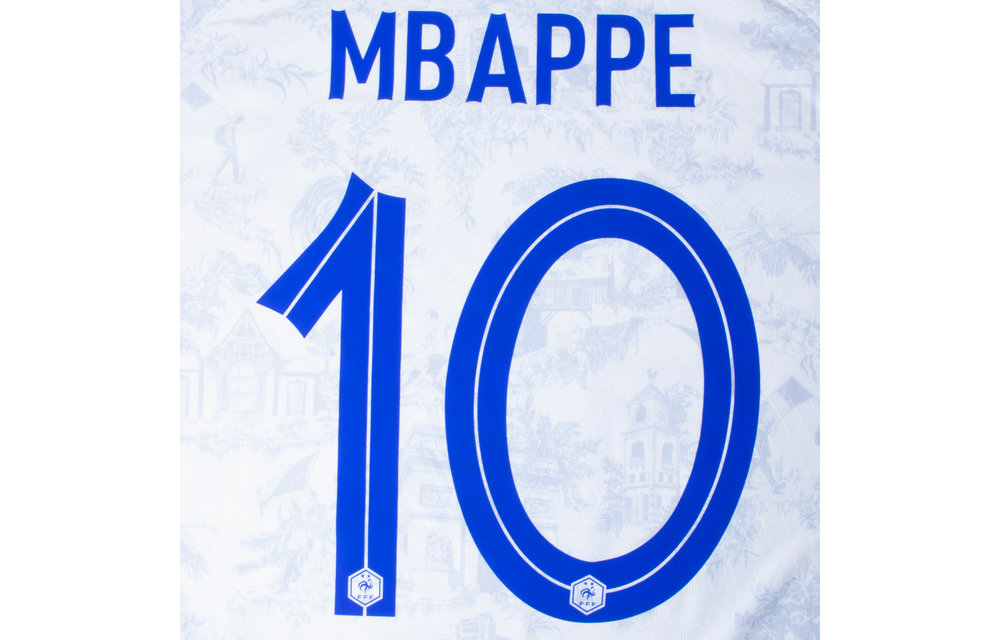 Mbappe #10 France World Cup 2022 Away Nameset