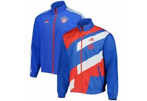 adidas Bayern Munich 2022 - 23 Reversible Anthem Jacket - Bright Royal/Red