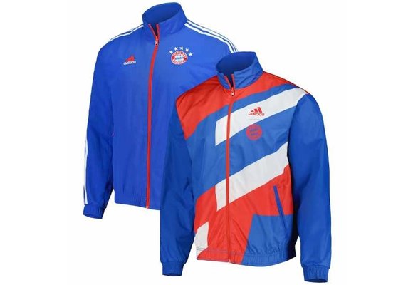 adidas Bayern Munich 2022 - 23 Reversible Anthem Jacket - Bright Royal/Red