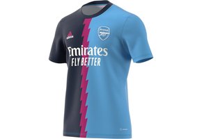 adidas Arsenal 2022 - 23 Prematch Training Jersey- Navy/Magenta/Sky Rush