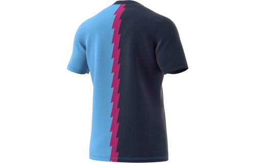 adidas Arsenal 2022 - 23 Prematch Training Jersey- Navy/Magenta/Sky Rush