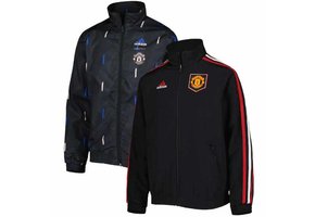 adidas Manchester United 2022 - 23 Reversible Anthem Jacket - Black
