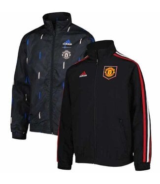 adidas adidas Manchester United 2022 - 23 Reversible Anthem Jacket - Black