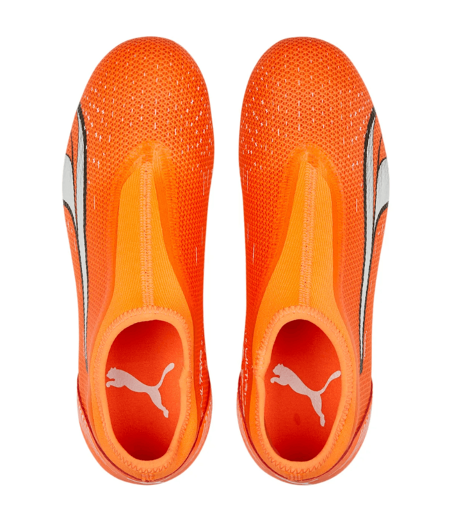 Puma Puma Jr Ultra Match LL Laceless FG/AG - Orange/White/Blue Glimmer