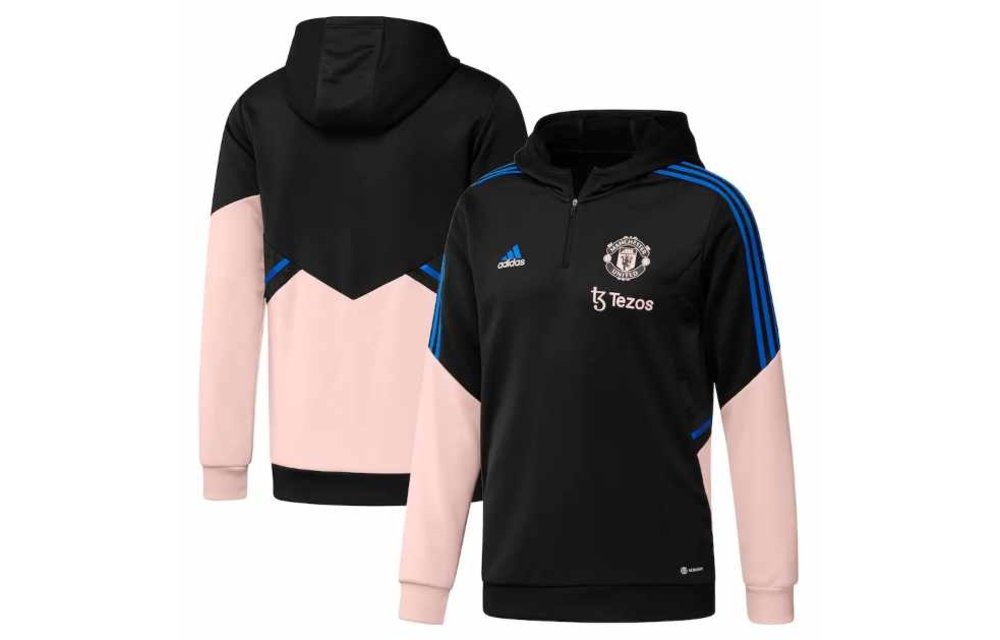 Men's adidas Black Manchester United 2022/23 On-Field Team Logo Anthem  Reversible Full-Zip Jacket