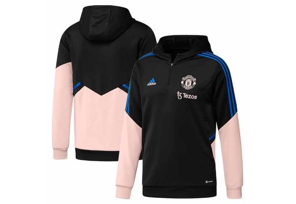 adidas Manchester United 2022 - 23 Condivo Hoodie - Black/Icey Pink