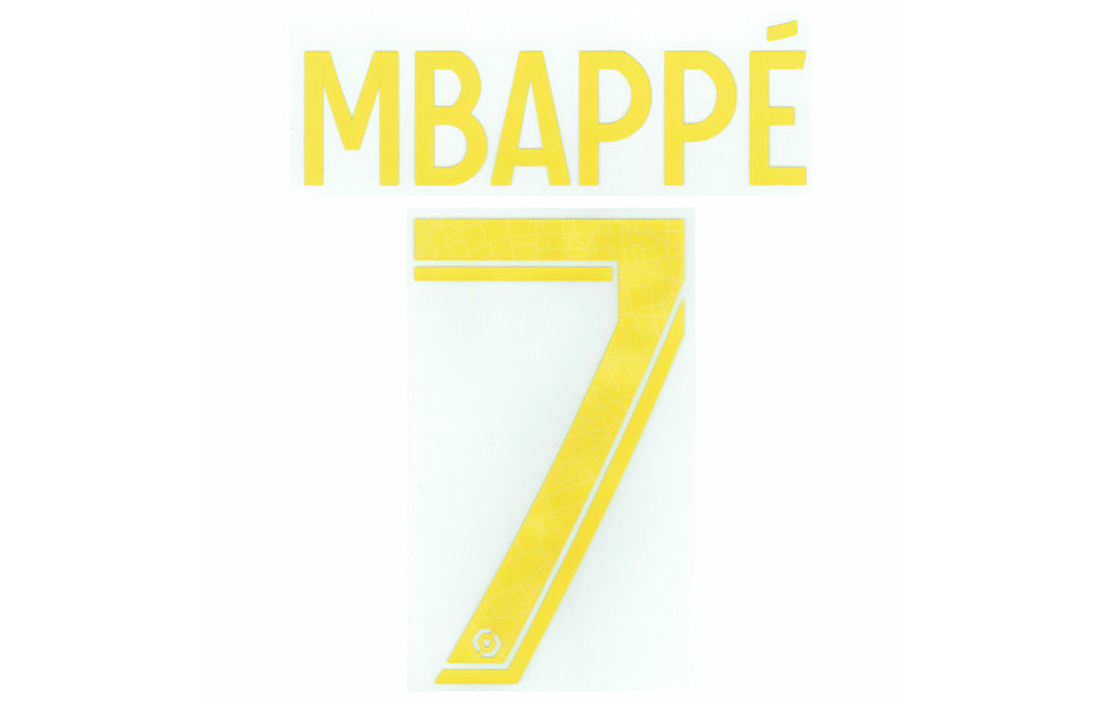Mbappe # 7 PSG Paris Saint German 22/23 Fourth Nameset
