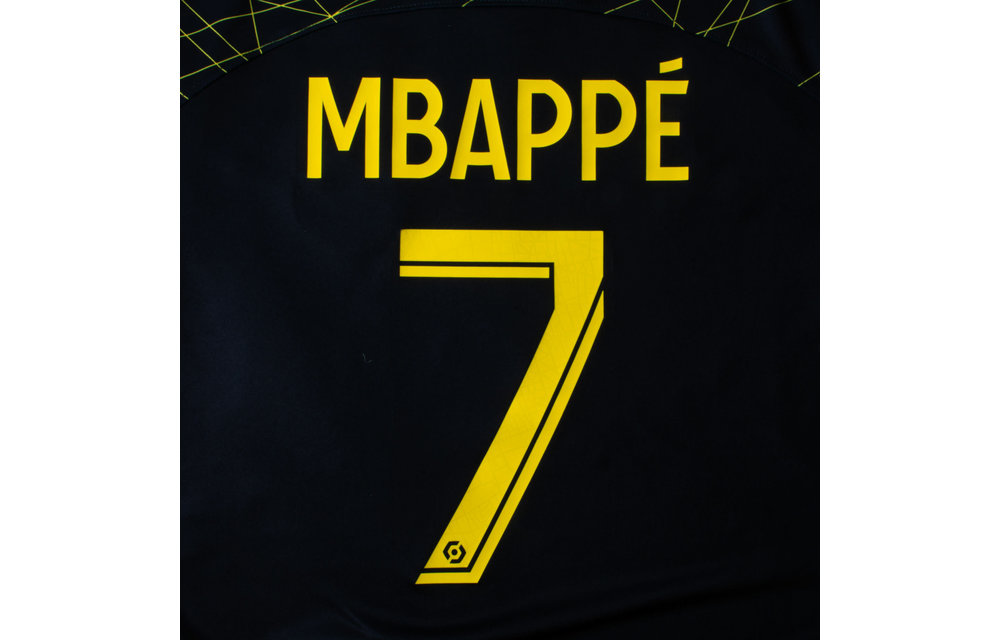 Mbappe # 7 PSG Paris Saint German 22/23 Fourth Nameset