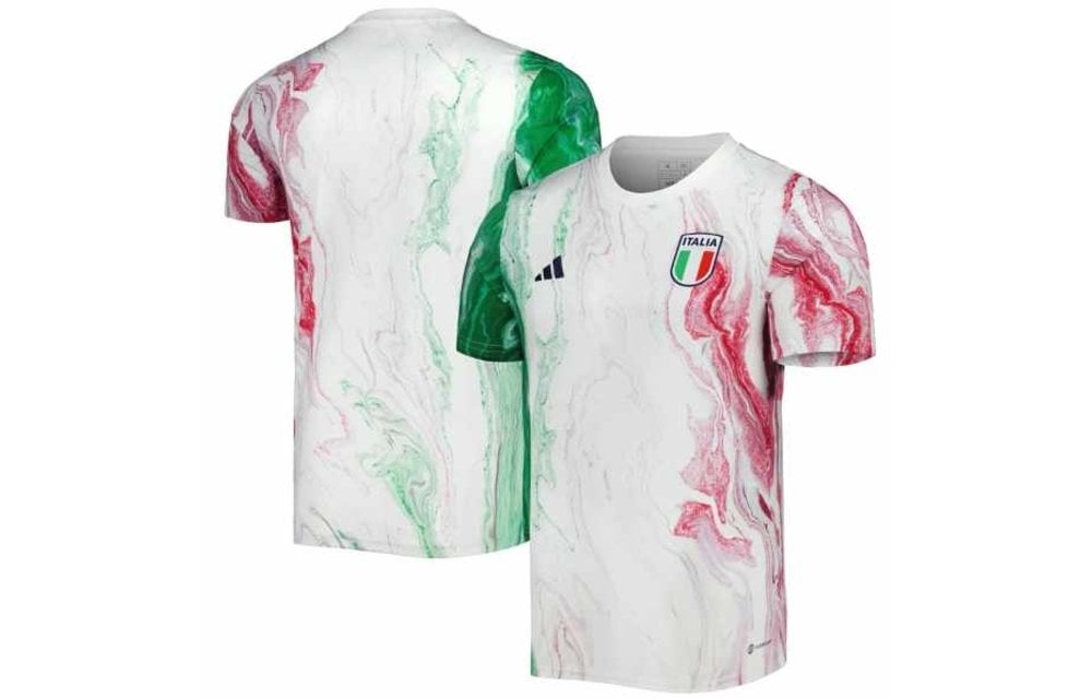 Adidas 2023 Italy Pre-Match Jersey - Green-White-Red, S
