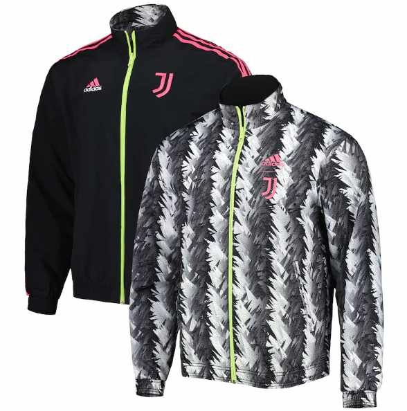adidas Juventus 2022 - 23 Reversible Anthem Jacket - Black