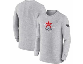 Nike PSG Paris Saint German 2022 - 23 Long Sleeve  Knockout Tee Shirt - Dark Grey Heather