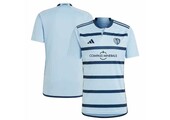 adidas Sporting Kansas City 2023 -24 Home Jersey  - Glow Blue/Night Indigo