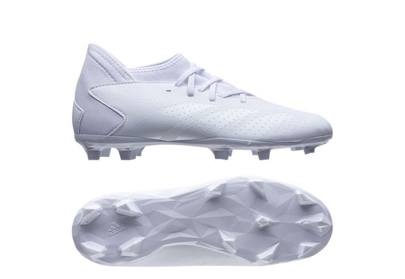 adidas Jr Predator Accuracy .3 FG Cleats Pearlized Pack - White Out