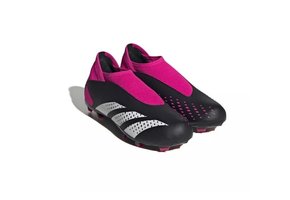 adidas Jr Predator Accuracy .3 Laceless LL FG Cleats OYF Pack - Shock Pink/Zero Metallic/Black