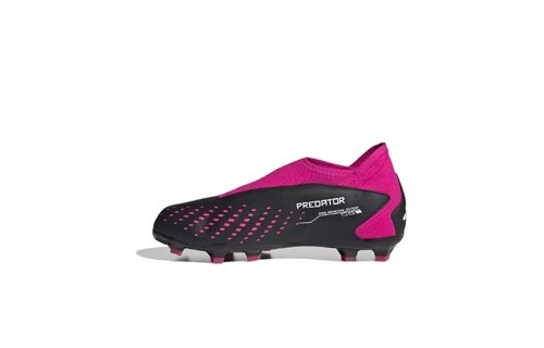 adidas Jr Predator Accuracy .3 Laceless LL FG Cleats OYF Pack - Shock Pink/Zero Metallic/Black