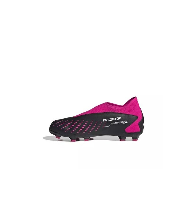 adidas adidas Jr Predator Accuracy .3 Laceless LL FG Cleats OYF Pack - Shock Pink/Zero Metallic/Black
