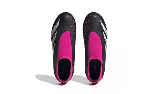 adidas Jr Predator Accuracy .3 Laceless LL FG Cleats OYF Pack - Shock Pink/Zero Metallic/Black