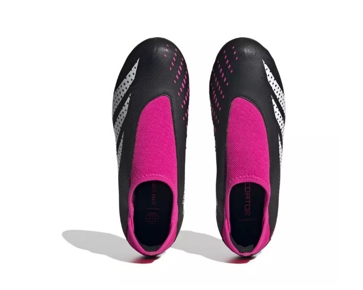 adidas Jr Predator Accuracy .3 Laceless LL FG Cleats OYF Pack - Shock Pink/Zero Metallic/Black