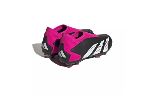 adidas Jr Predator Accuracy .3 Laceless LL FG Cleats OYF Pack - Shock Pink/Zero Metallic/Black