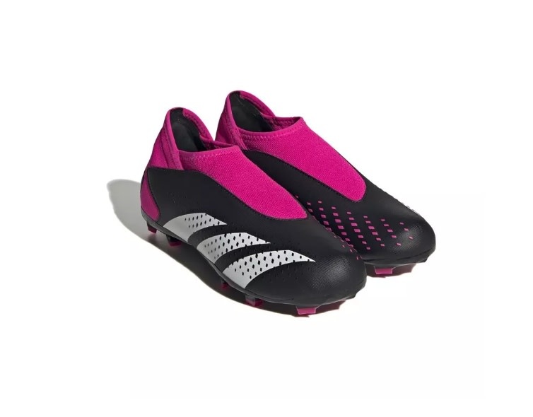 adidas Jr Predator Accuracy .3 Laceless LL FG Cleats OYF Pack - Shock Pink/Zero Metallic/Black