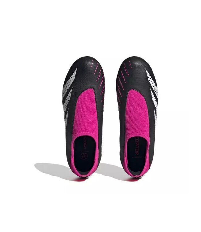 adidas adidas Jr Predator Accuracy .3 Laceless LL FG Cleats OYF Pack - Shock Pink/Zero Metallic/Black