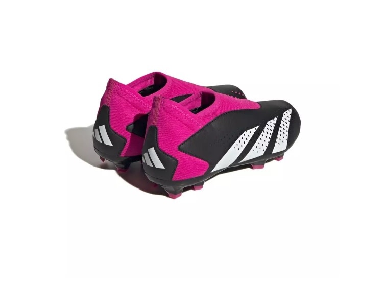 adidas Jr Predator Accuracy .3 Laceless LL FG Cleats OYF Pack - Shock Pink/Zero Metallic/Black
