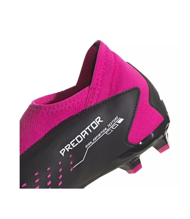 adidas adidas Jr Predator Accuracy .3 Laceless LL FG Cleats OYF Pack - Shock Pink/Zero Metallic/Black