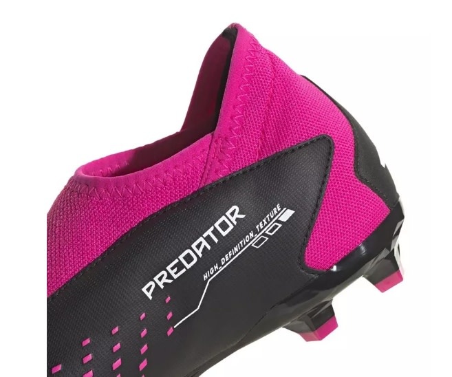 adidas Jr Predator Accuracy .3 Laceless LL FG Cleats OYF Pack - Shock Pink/Zero Metallic/Black