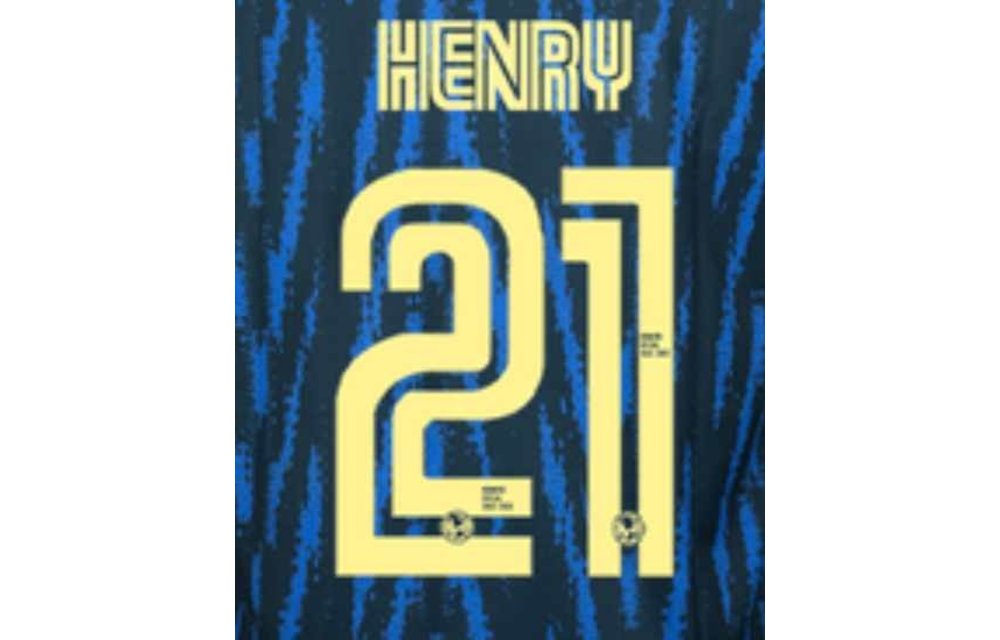 Henry Martin # 21 Club America 22/23 Away Nameset