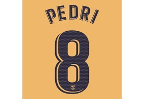 Pedri # 8 Barcelona 2022/23 Away Nameset