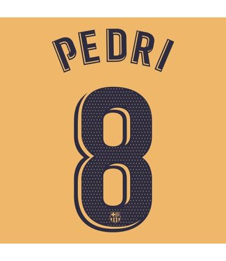Uni-Sport Pedri  # 8 Barcelona 2022/23 Away  Nameset