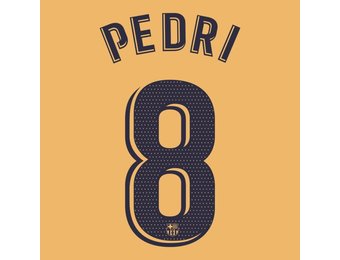 Pedri  # 8 Barcelona 2022/23 Away  Nameset