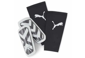 Puma 2023 Ultra Light Sleeve Shin Guards - White/Black