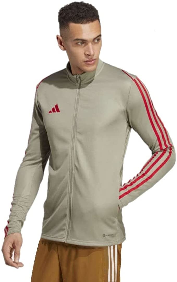 adidas Tiro 23 League Training Jacket - Silver Pebble/Scarlet