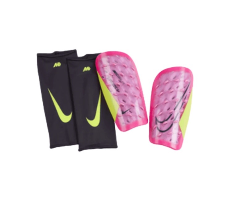 Nike Mercurial Lite Superlock Shin Guards - Pink Spell/Volt/Gridiron
