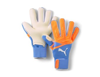 Puma Future Pro Hybrid Negative Cut Goalie Goalkeeper Gloves - Ultra Orange/Blue Glimmer