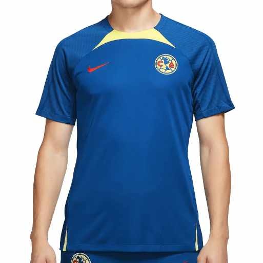 Nike Club America 2023 - 24   Strike Training Jersey - Blue Jay/Chiffon/Habanero Red