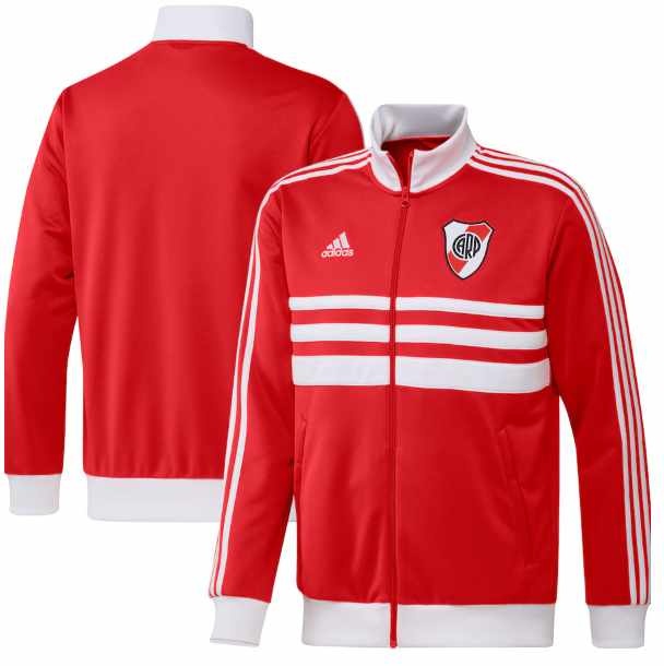 adidas River Plate 2022 - 2023 3 Stripes DNA Track Jacket - Red/White