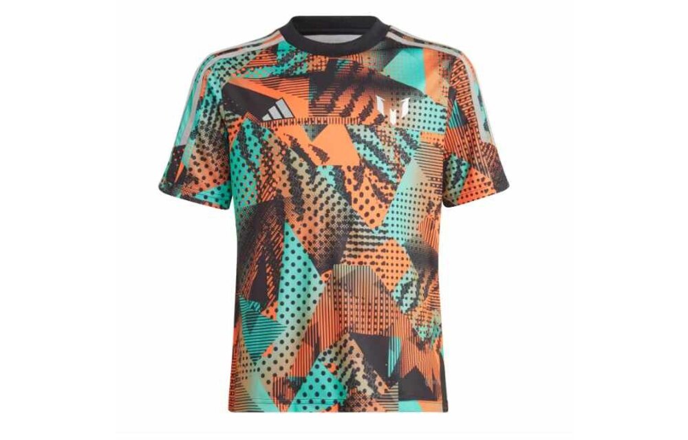adidas 2023 Youth Leonel Messi Graphic Prematch Jersey - Mint Rush/Orange