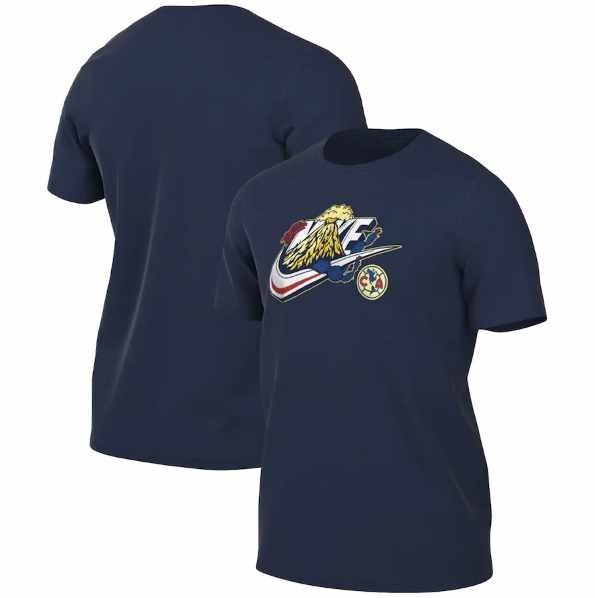 Nike Club America 2023-24 Futura Tee Shirt - Navy Blue