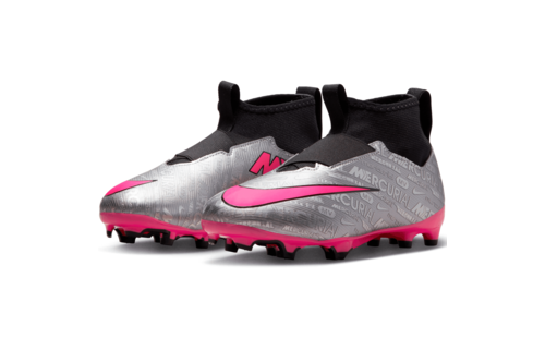 Nike Jr Zoom Mercurial Superfly 9 Academy XXV Edition FG / MG - Metallic Silver/Hyper Pink/Black