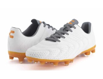 Charly Encore FG Soccer Cleats - White/Orange